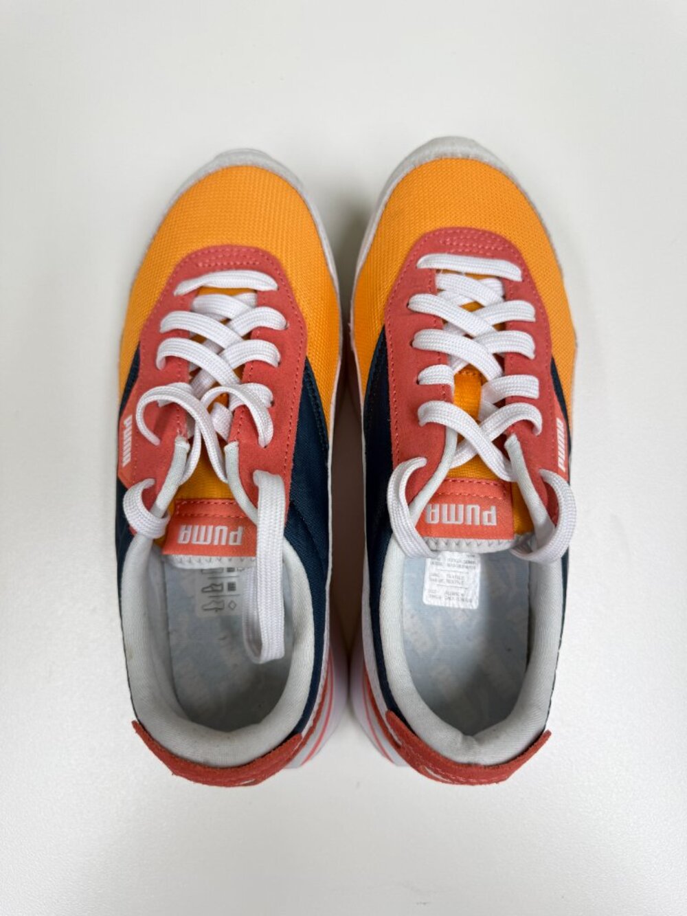 Puma Cruise Rider Retro Low-Top Platform Athletic Shoes Coral Orange Size 8 - Picture 4 of 5